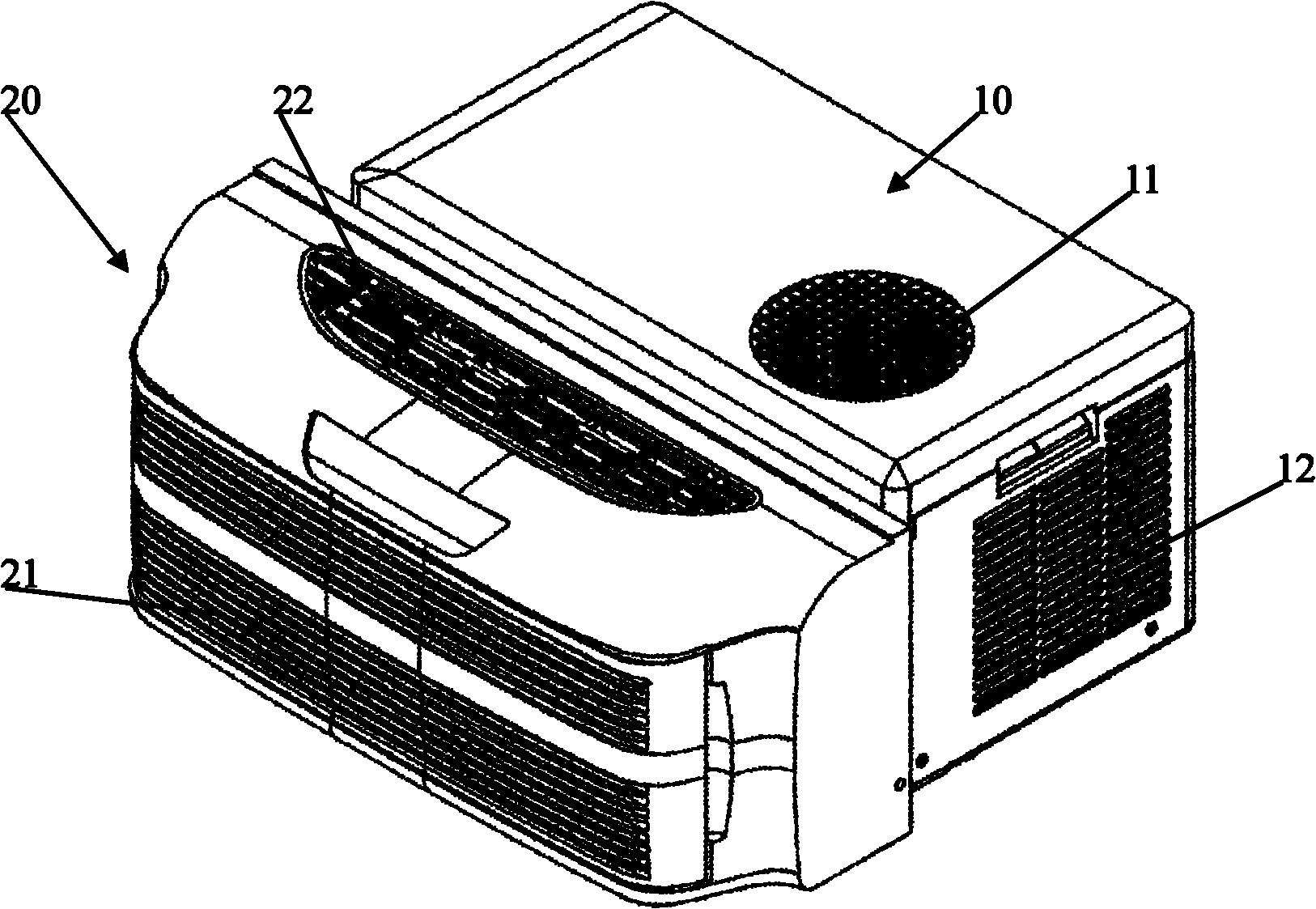 Water beating structure and window type air conditioner using same