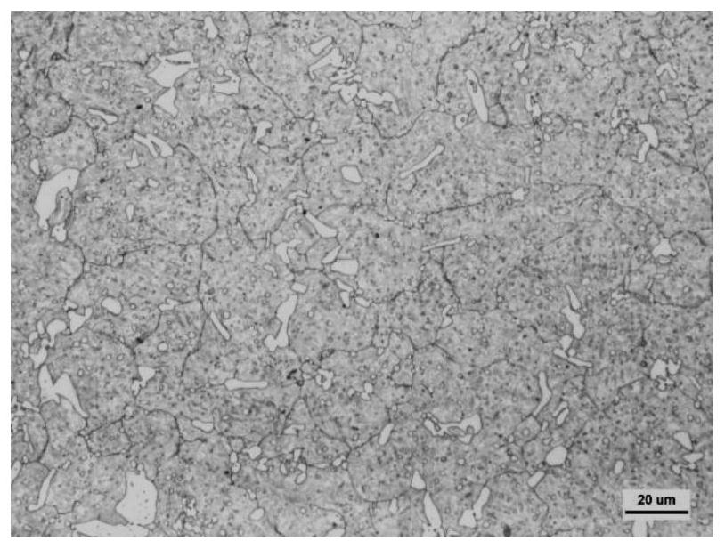 Strengthening and toughening heat treatment process for cold work die steel matrix