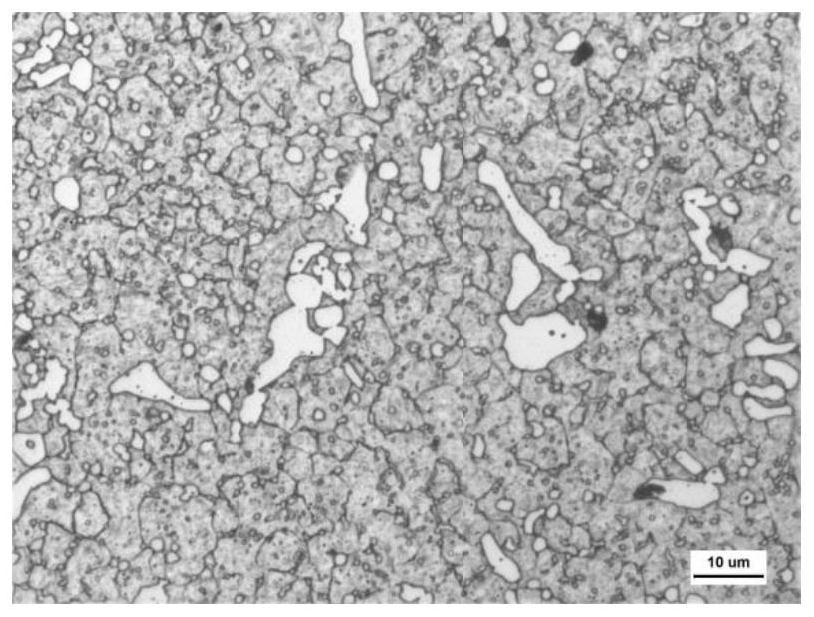 Strengthening and toughening heat treatment process for cold work die steel matrix