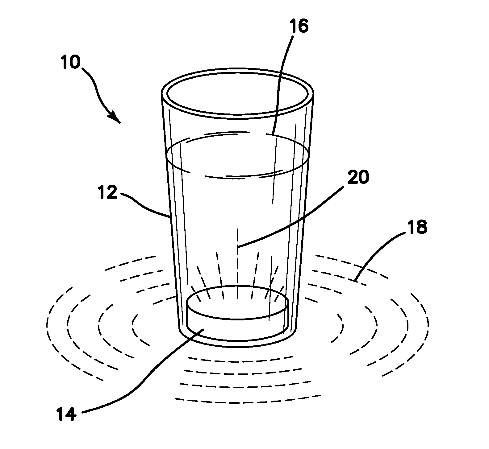 Beverage Container Illuminated and Controlled by Motion or Proximity Sensing Module Device