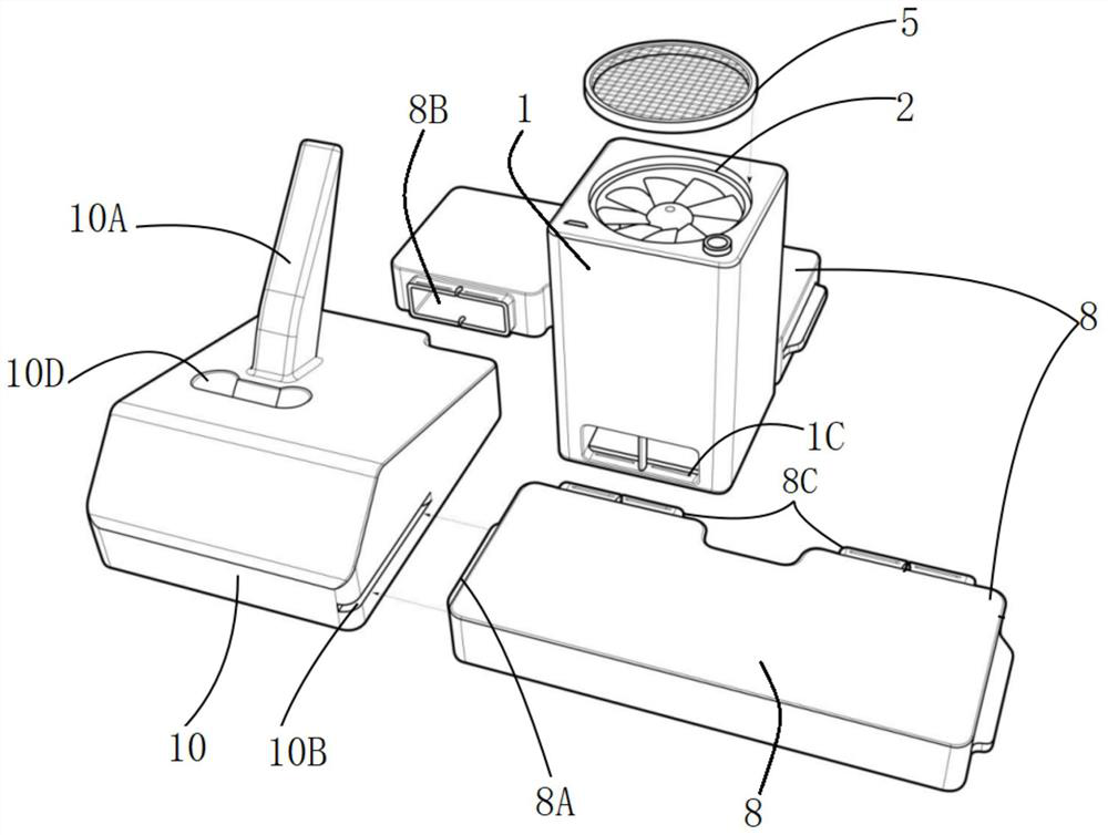 Combined blowing type efficient shoe airing rack