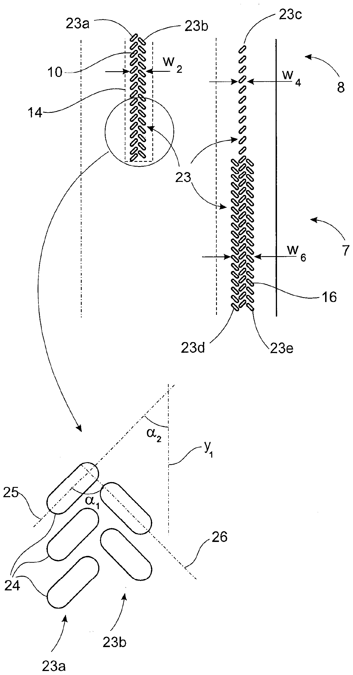 Absorbent article with reduced sagging