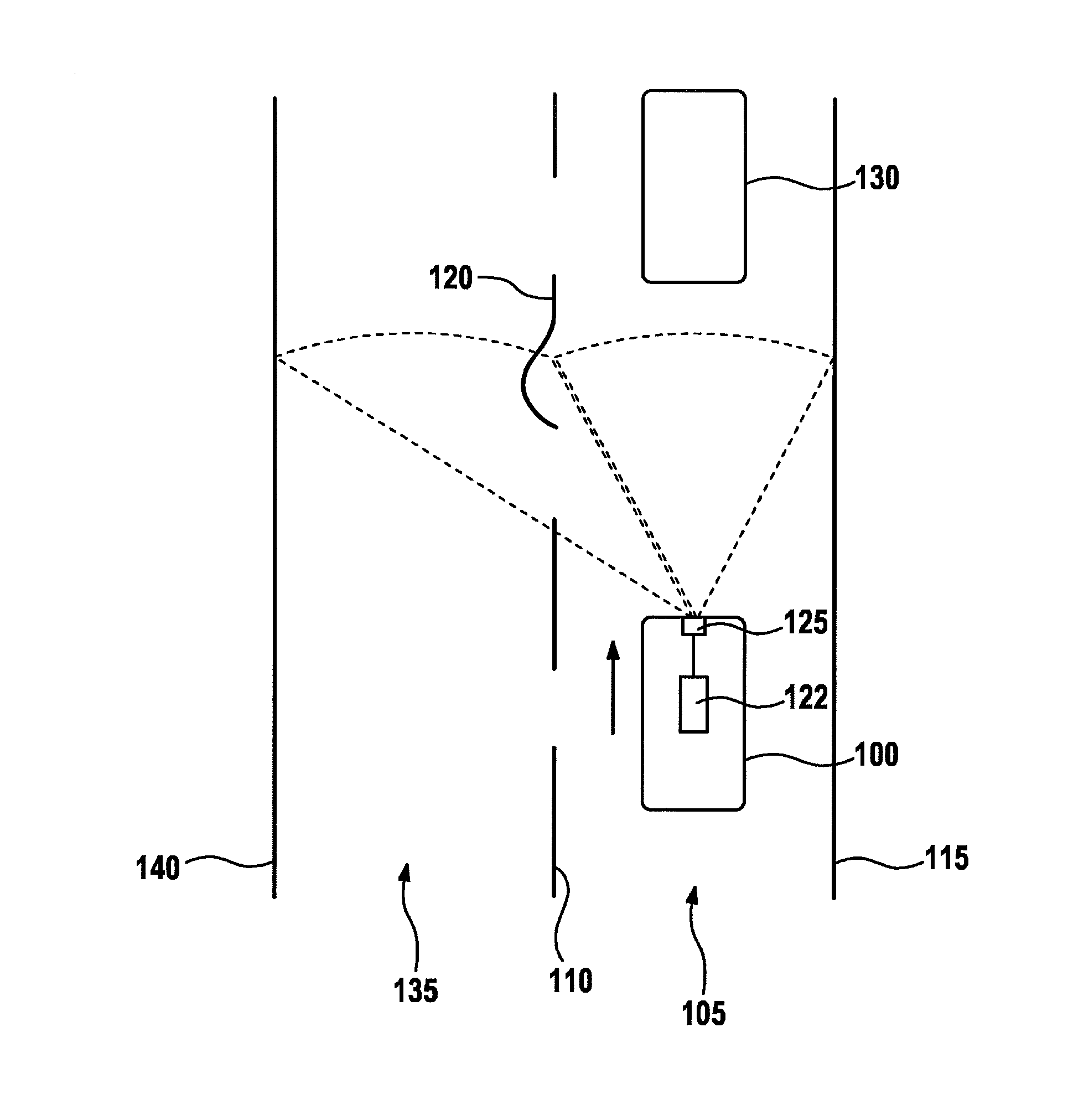 Method and device for determining a lane course of a vehicle