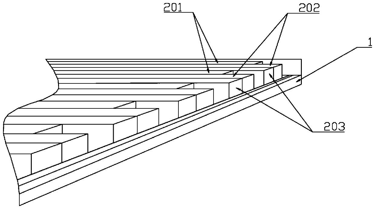 Staggered unloading device for cargo tanks and unloading method thereof