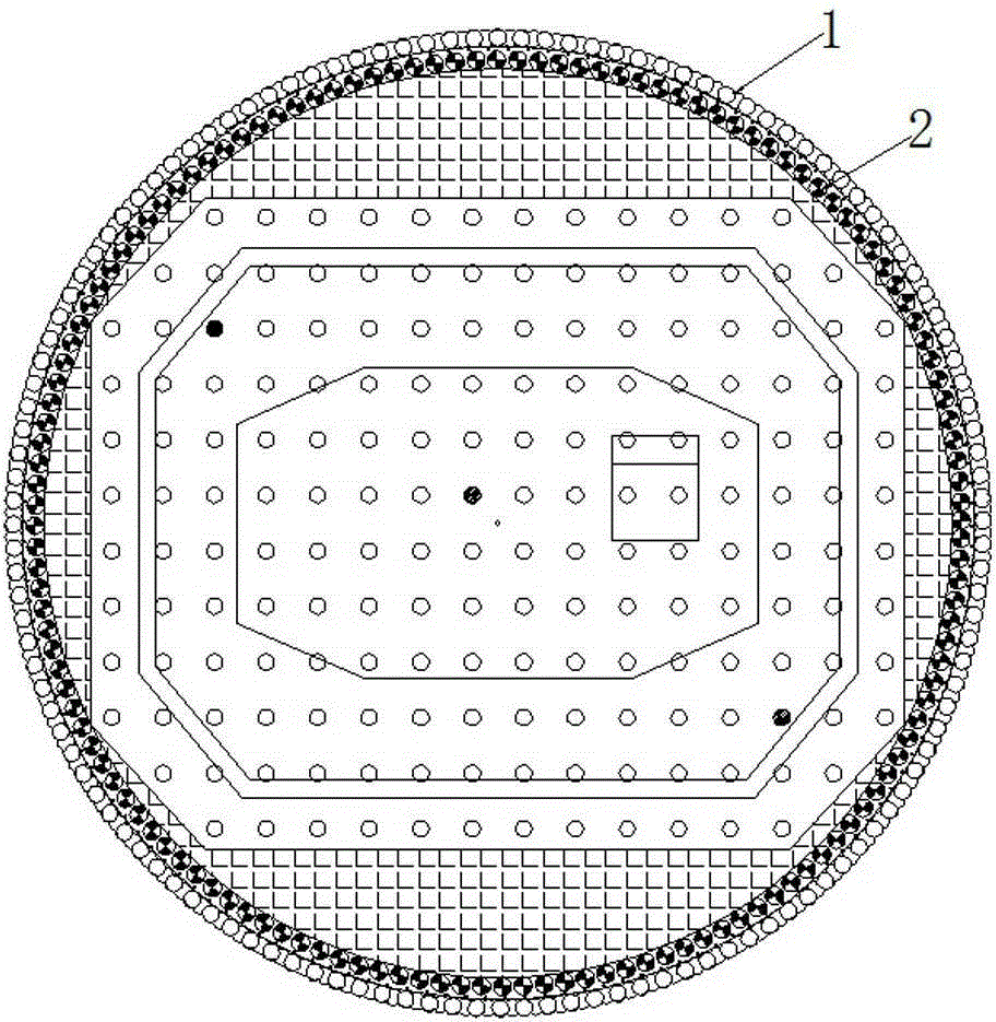 Unsupported Construction Structure and Construction Method of Circular Deep Foundation Pit