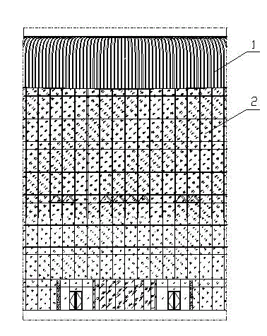 Inclined hidden-frame glass curtain wall connecting structure