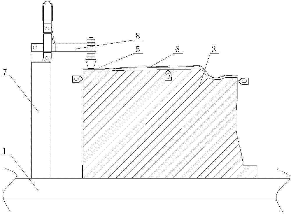 Inspection device for middle side wall roof side rail reinforcing plate chain connecting plate