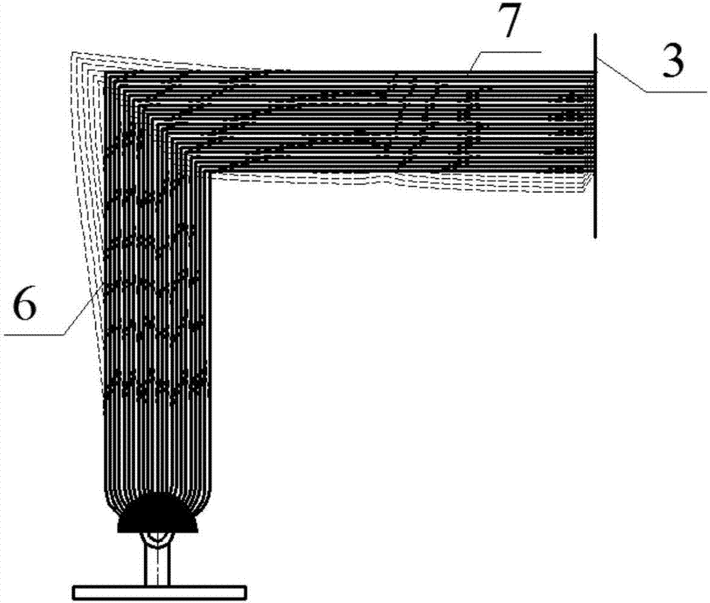 Pipeline connecting system with turbine and boiler arranged compactly