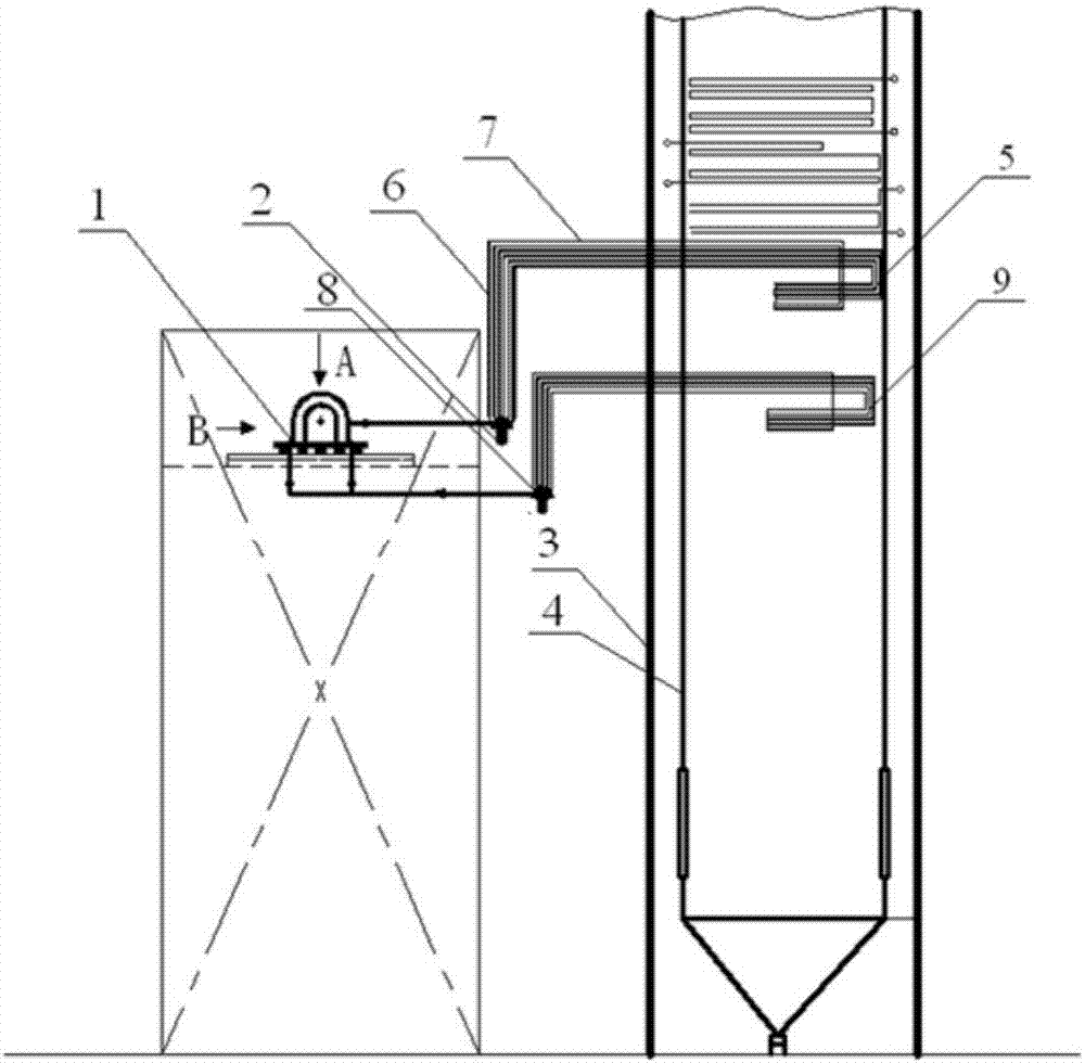 Pipeline connecting system with turbine and boiler arranged compactly
