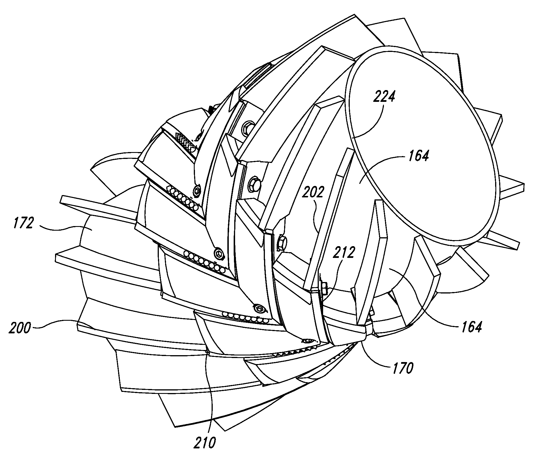 Replaceable flute inserts for a roller assembly of a debarker apparatus