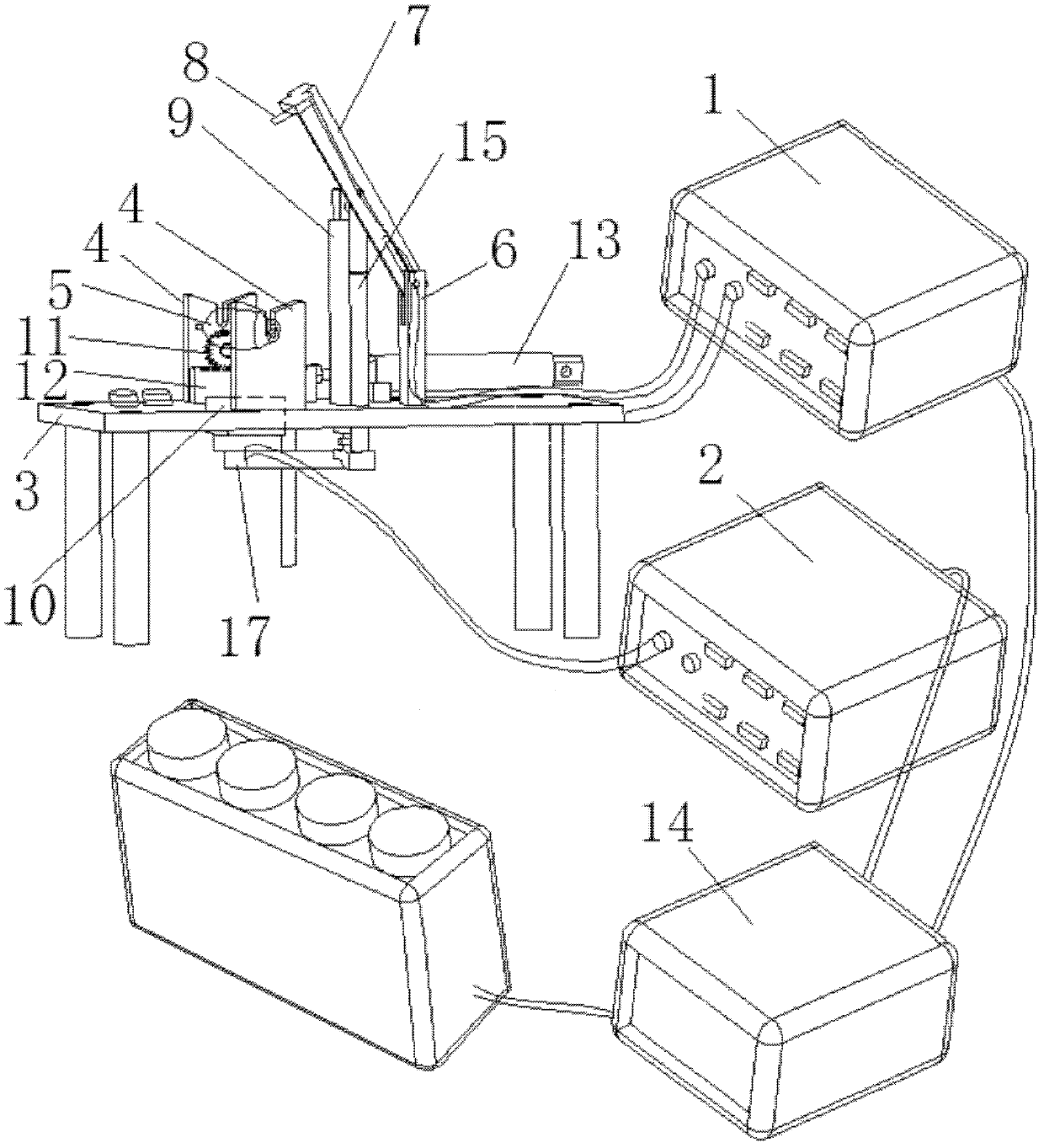 Earthing and turn-to-turn short circuit testing device of rotor of permanent magnetic starter motor and testing method thereof