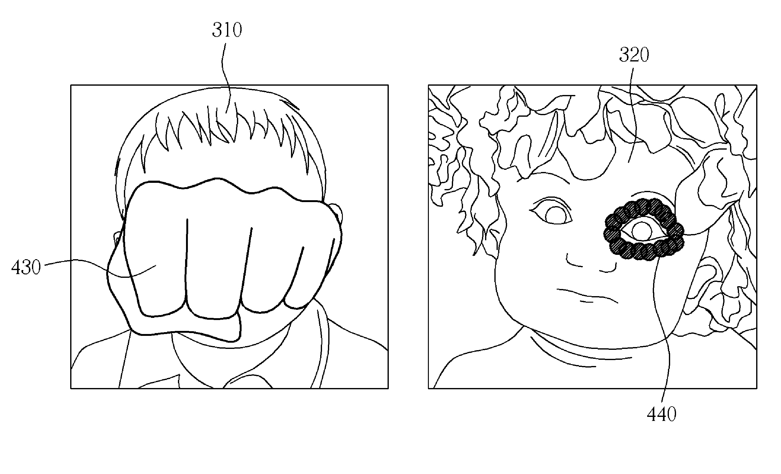 Method of displaying interactive effects in web camera communication