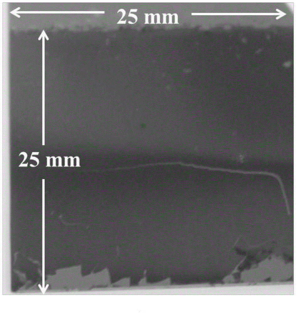 Method for preparing large-size layered orthorhombic MoS2 nano-film of asymmetric structure under hydrothermal condition