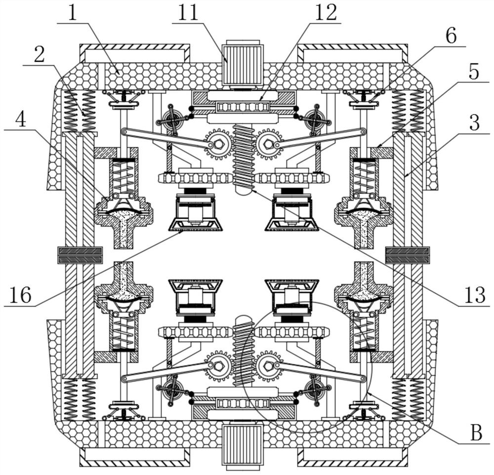 Energy-saving and environment-friendly scraping and grinding device for copper-clad board surface of integrated circuit board