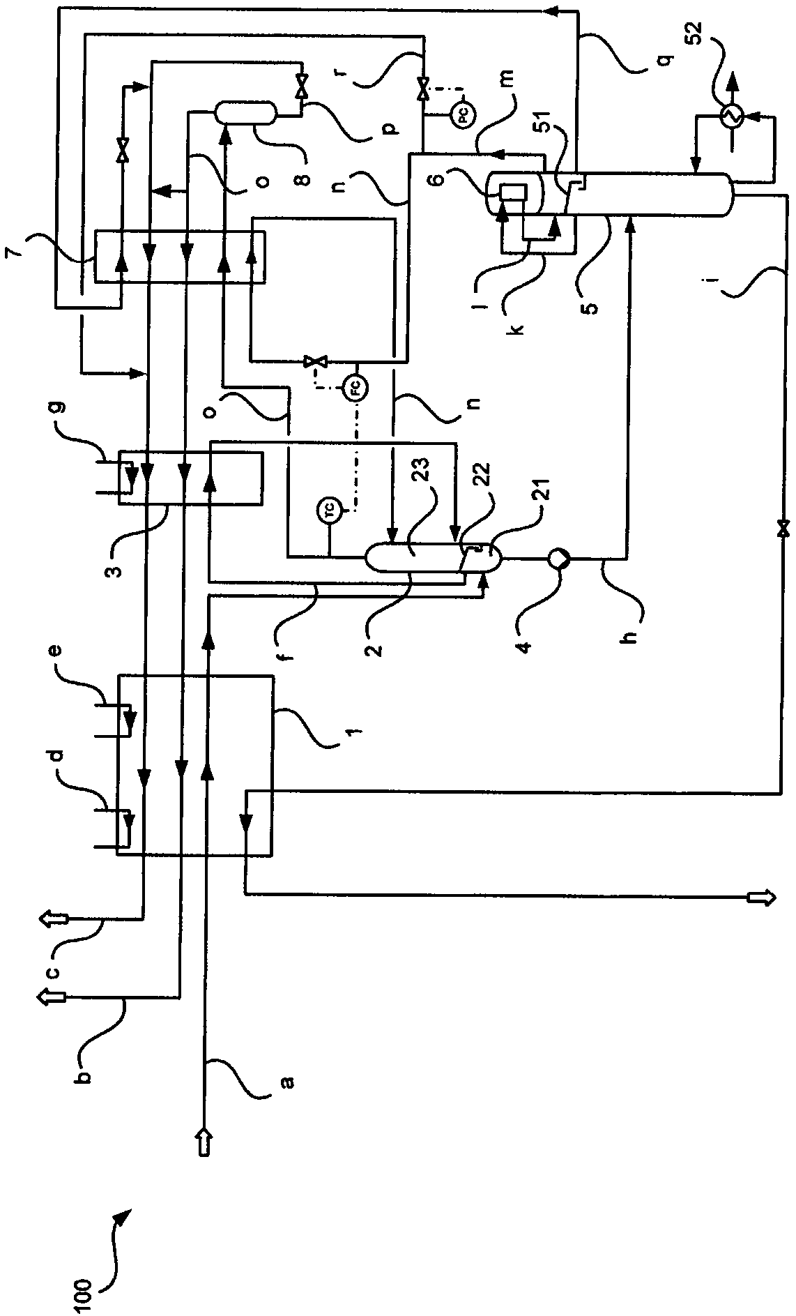 Method for producing a separation product containing predominantly hydrocarbons with two carbon atoms