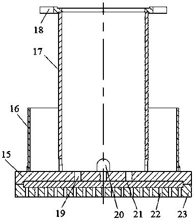Layered in-situ loess collapsibility coefficient testing device and method