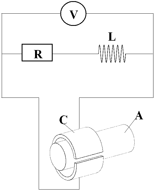 A method for detecting discontinuity of non-metallic materials by capacitance of parallel resonant circuit