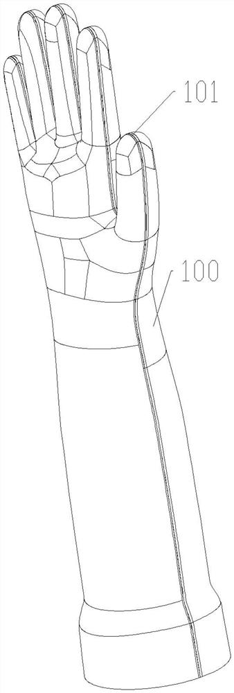 Metal hand model with spray painted surface and manufacturing method thereof