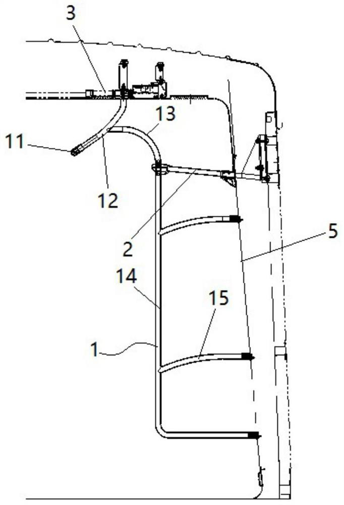 A kind of handrail structure and vehicle