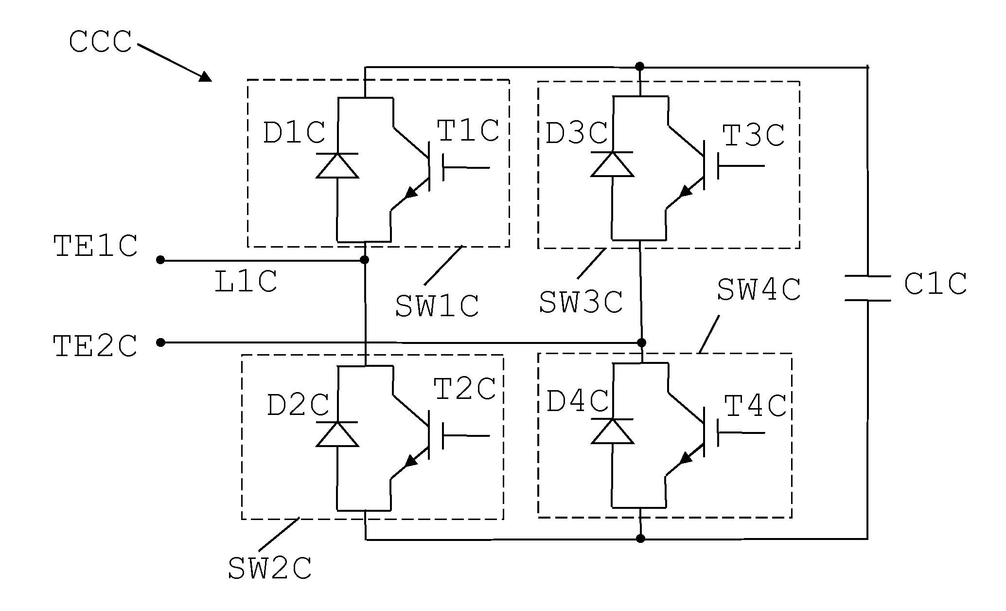 Multilevel converter with cells being selected based on phase arm current