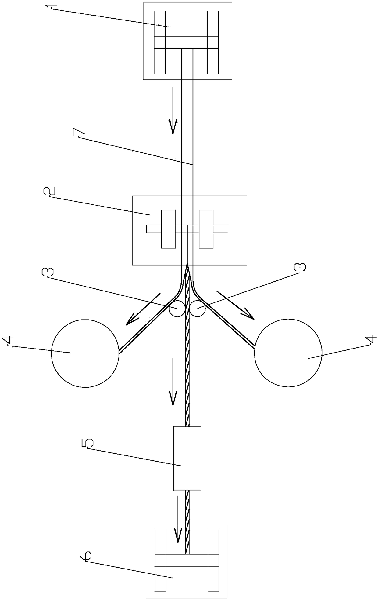 An automatic continuous cable stripping and separating device and separating method