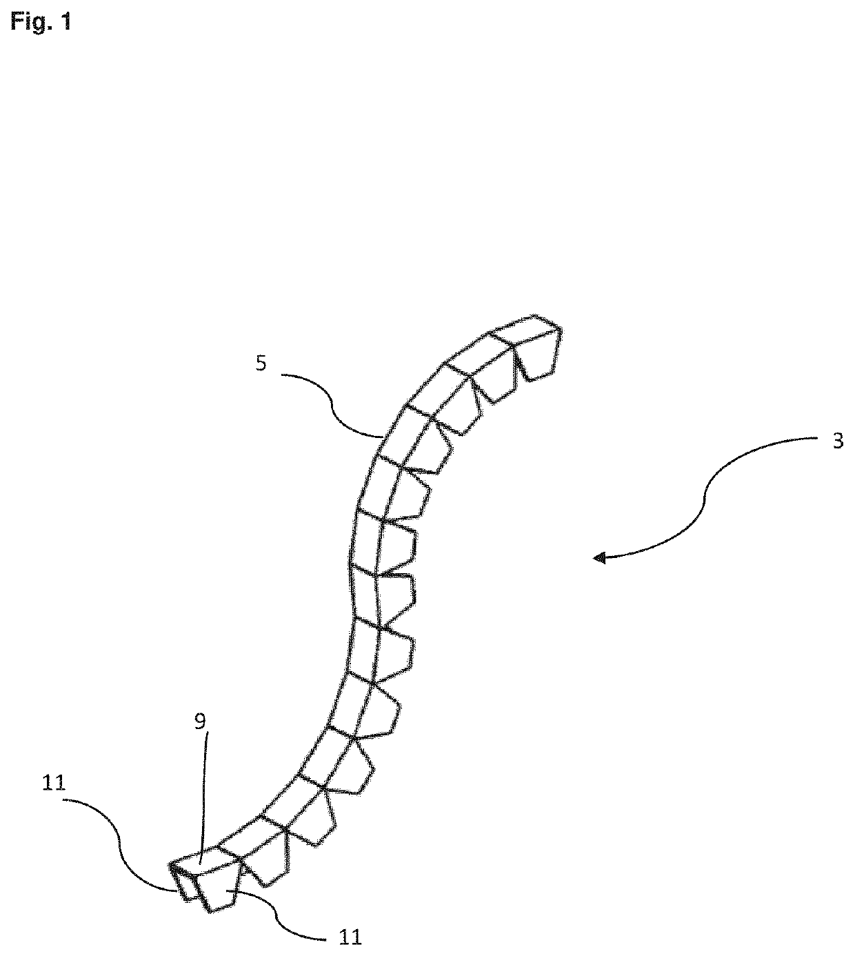 Reinforcement structure and process for reinforcement of a panel element