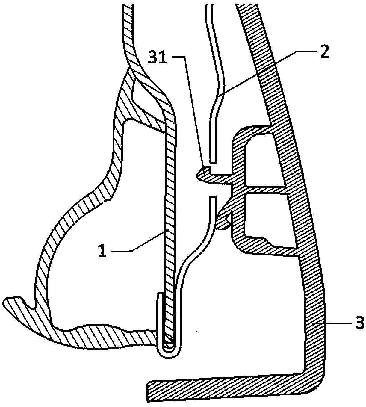 Wheel brow installing assembly used for vehicle and vehicle