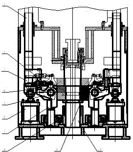 Double-support pressurizing mechanism
