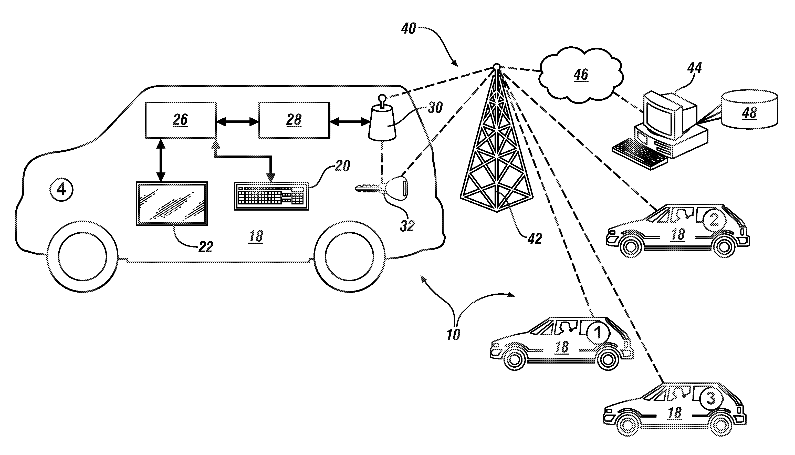 Remotely located database for managing a vehicle fleet