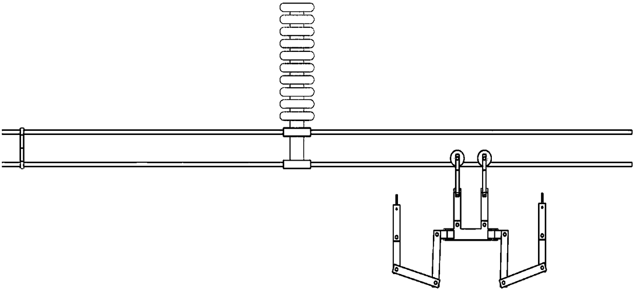 Mechanical structure and obstacle surmounting method of insect-like peristaltic dual-wheel dual-arm line inspection robot