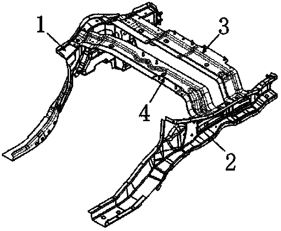 Front cabin element fixing structure for electric vehicle