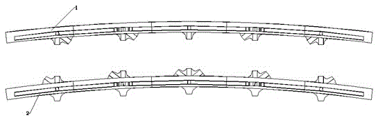 Bridge beam arch rib section manufacturing process