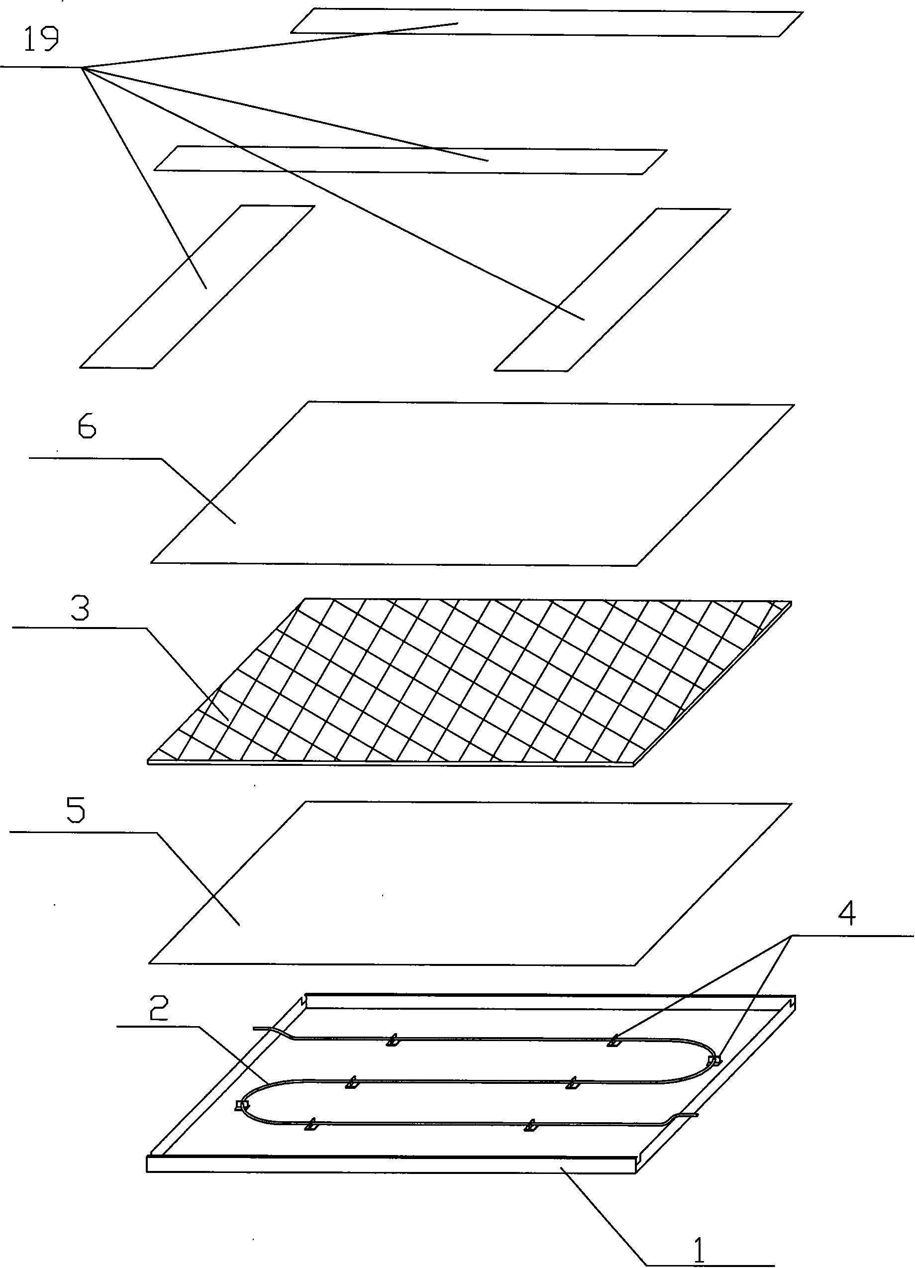 Radiation and heat exchange ceiling board and air conditioner comprising same