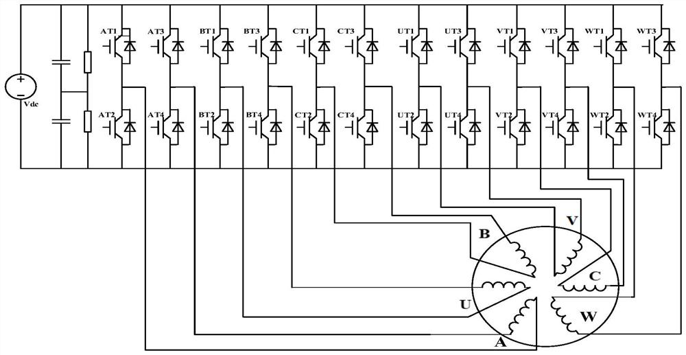 Direct torque control method for six-phase permanent magnet fault-tolerant motor based on torque model prediction