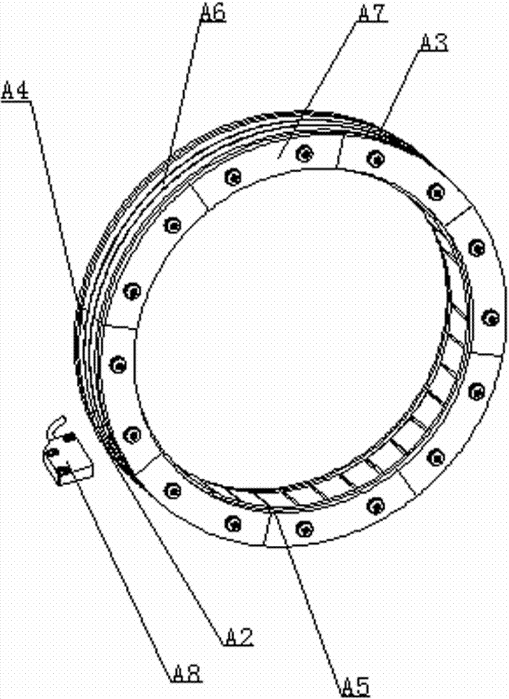 Adjusting ring device for measuring revolution and speed of rotary shaft