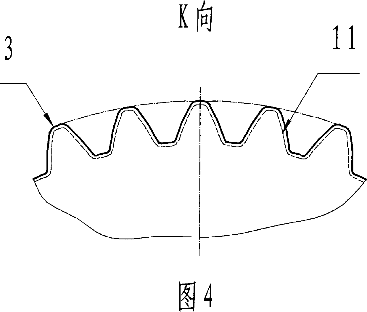 Blind hole internal gear precision forming method and internal tooth forming mold
