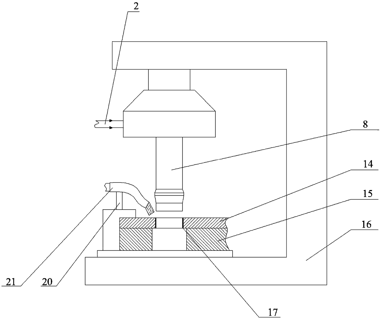 Pore wall laser peening compound expansion strengthening device and method thereof