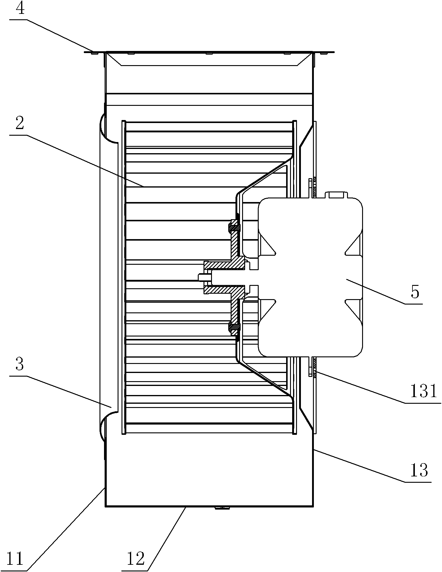 Centrifugal fan for oil and smoke exhaust machine and method for manufacturing volute profile line thereof