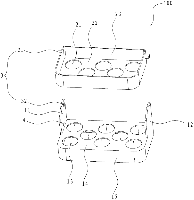 Egg rack assembly used in refrigerator and refrigerator with same
