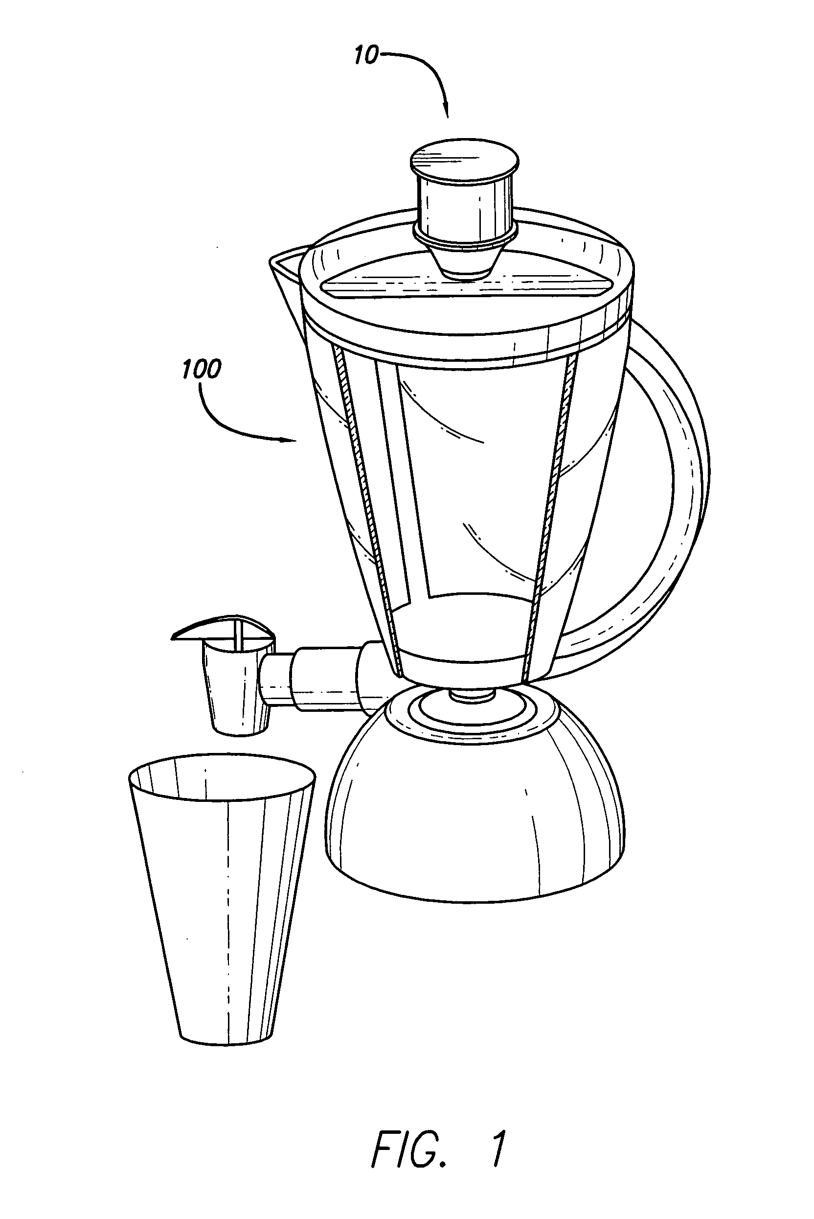 Stir stick assembly for blender apparatus