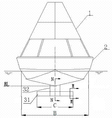 Water-surface single-body unmanned boat of single-water-spraying propeller