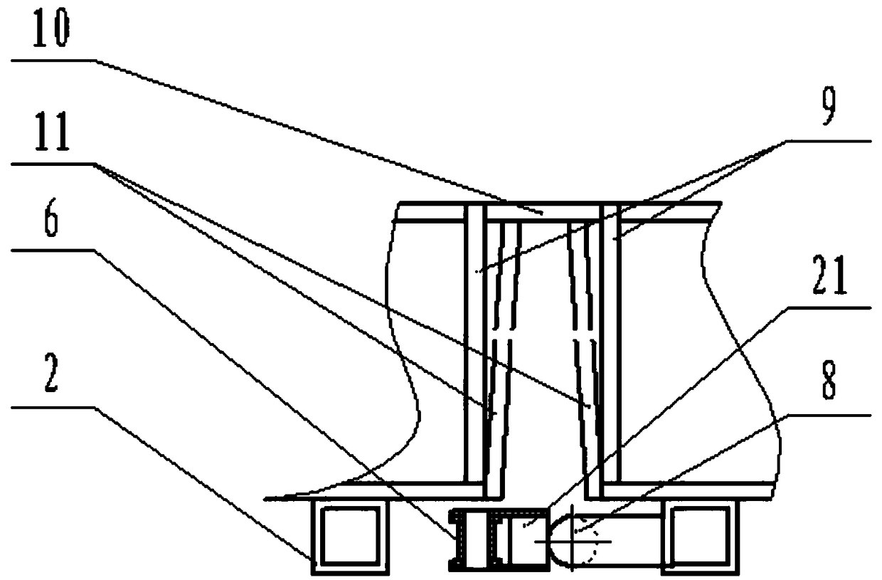 A vertical corn harvester header