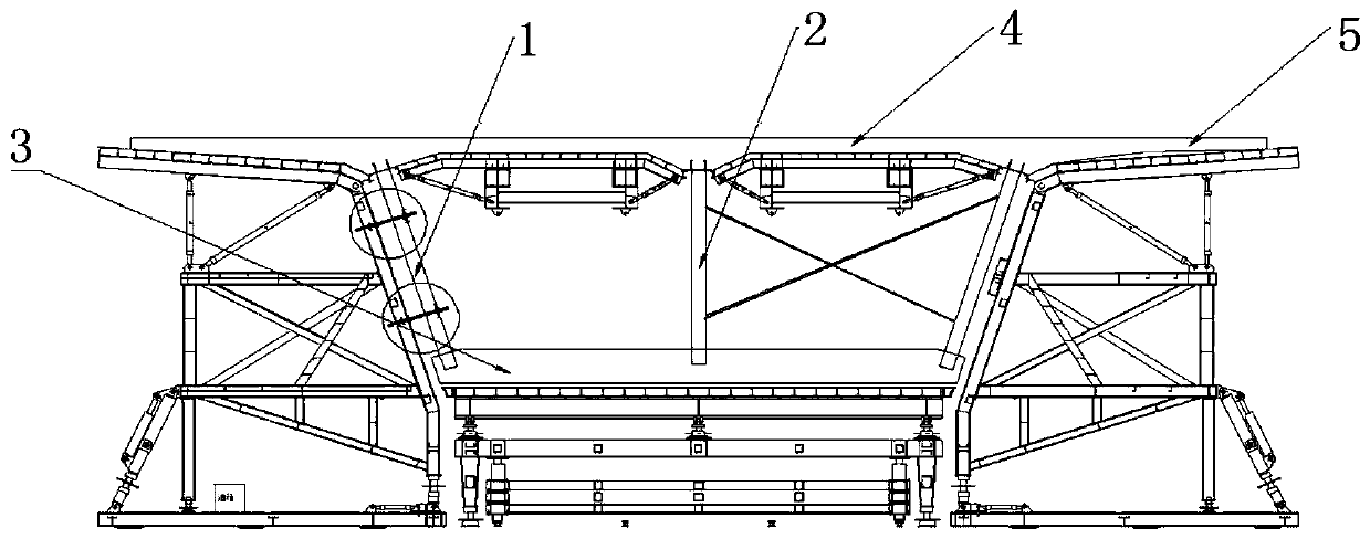 Steel-concrete bridge body and assembling construction process thereof