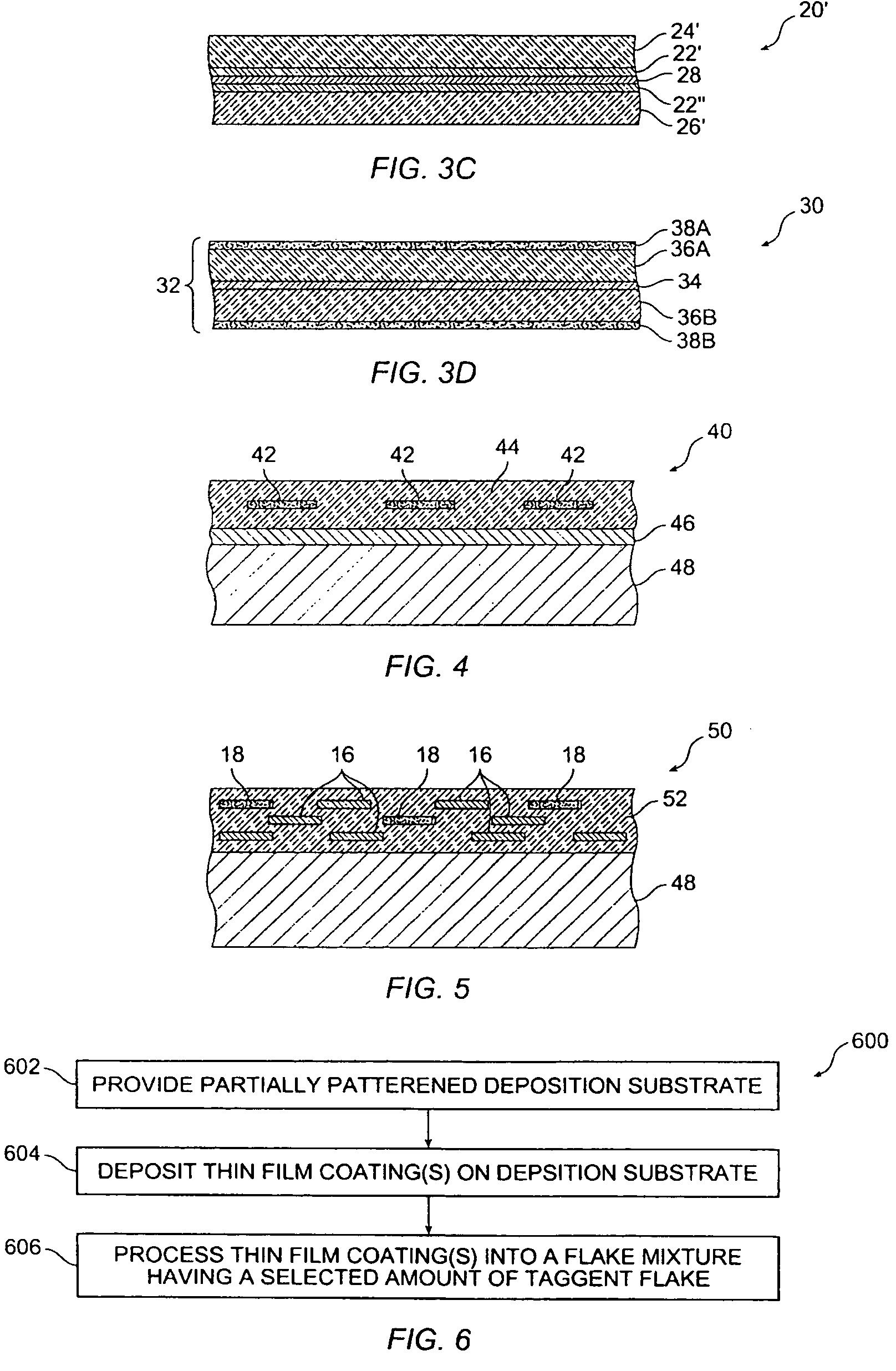 Provision of frames or borders around opaque flakes for covert security applications