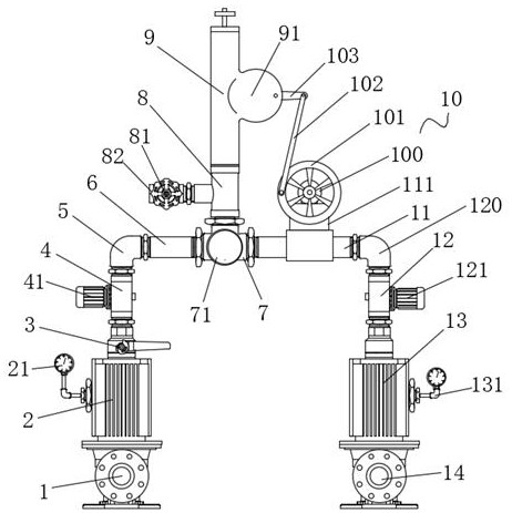 Oil field wellhead device with multi-stage coupling viscosity reduction function