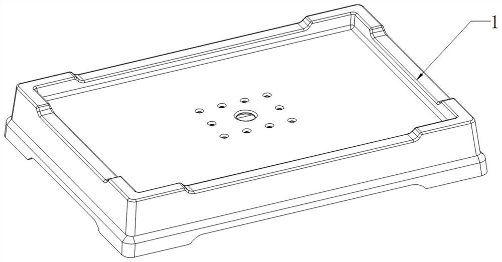 High-efficiency production mold and production method of high imitation wood barbecue tray