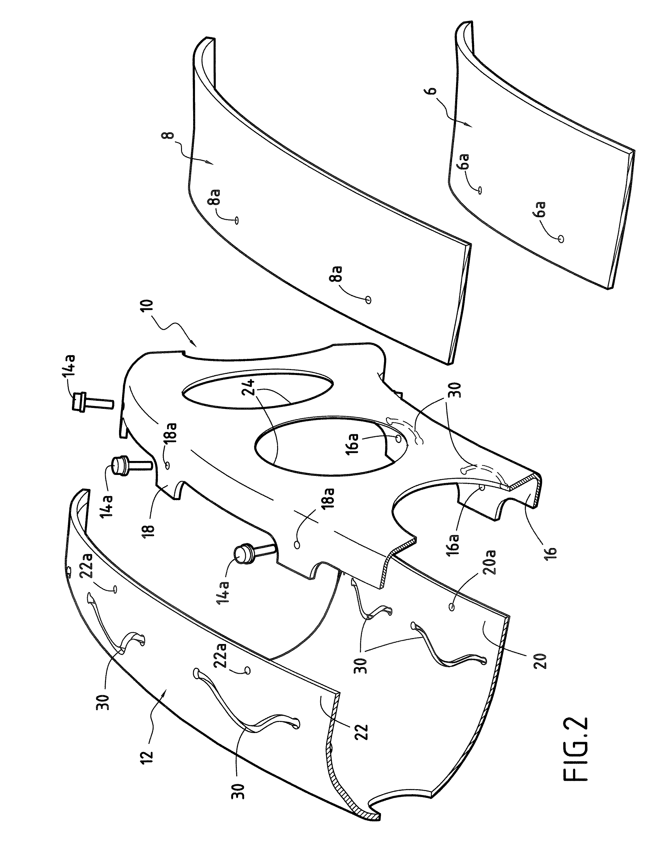 Turbine engine combustion chamber with tangential slots