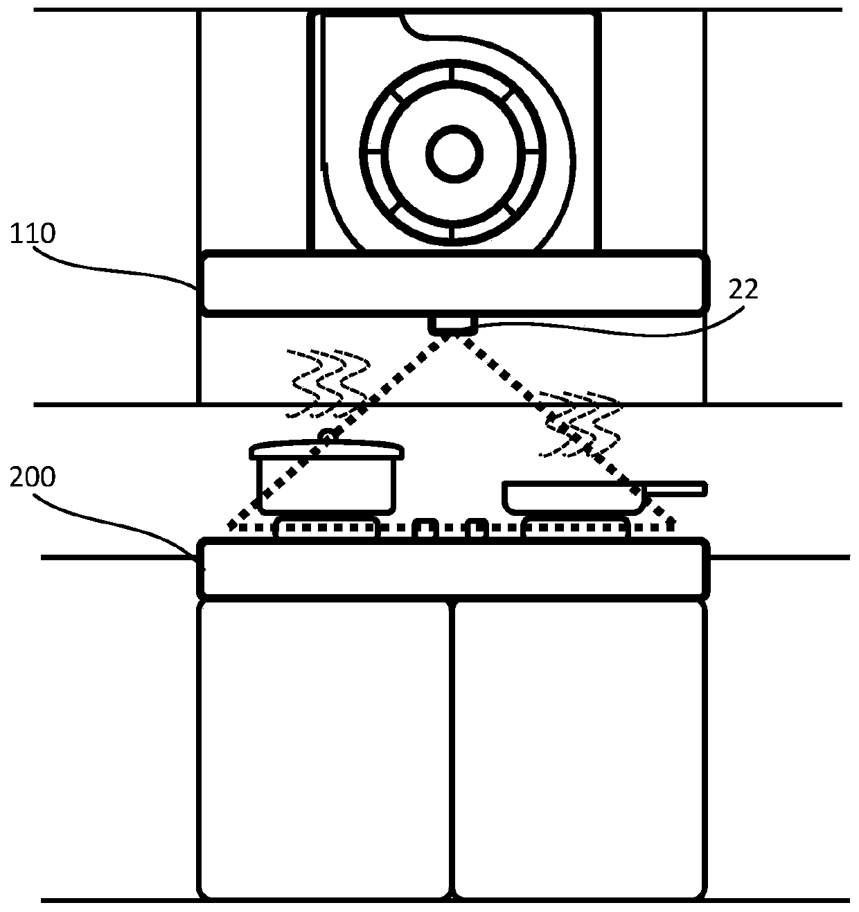 Fire turn-off detection method and device of cooking equipment, range hood and storage medium