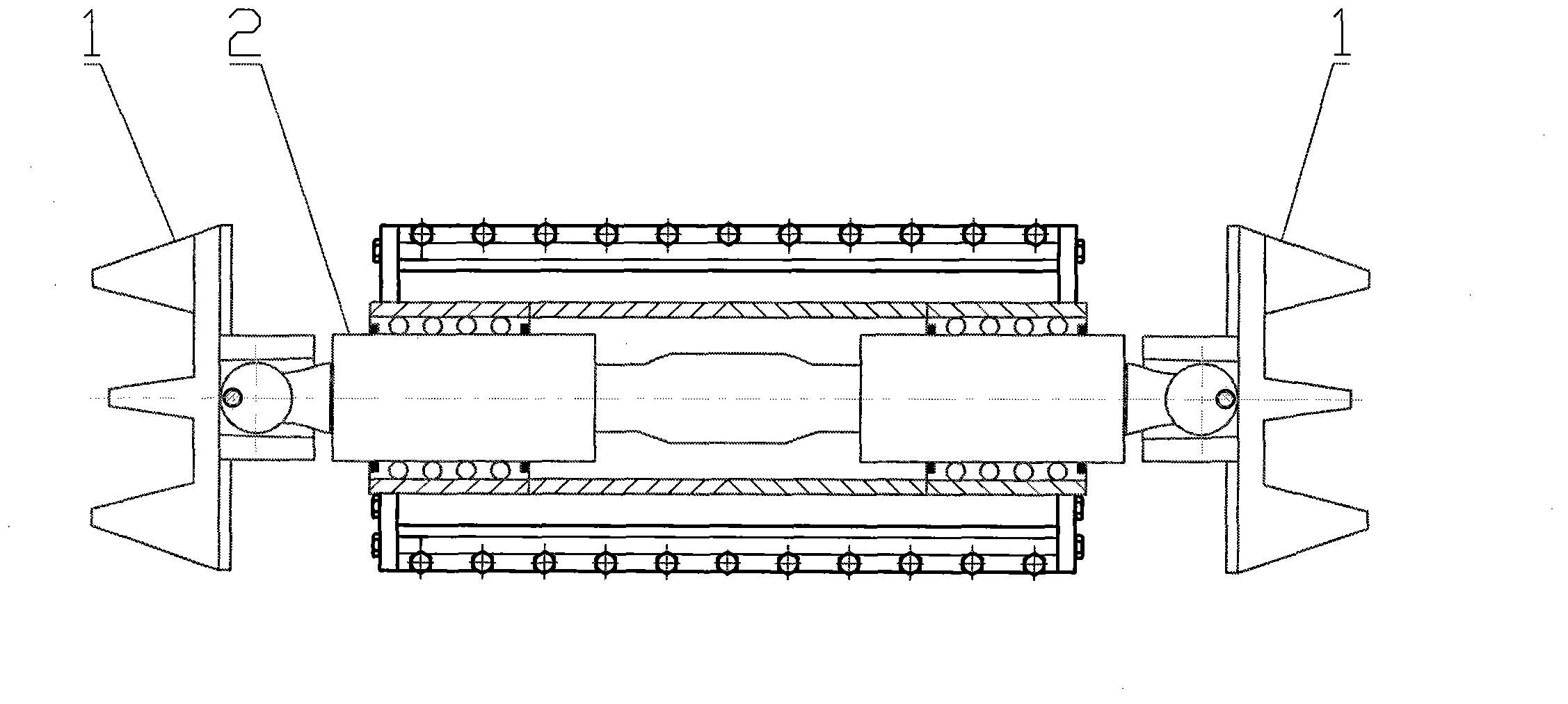 Bidirectional material impacting method and bidirectional material impacting device