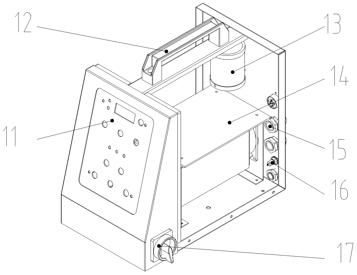 A water-cooled electromagnetic induction aluminum foil sealing machine